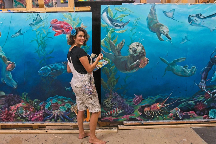 CentralCoastAquariumMuralColleenGnos
